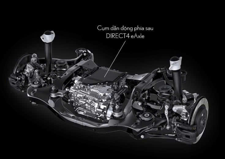 Phía sau xe có hệ thống dẫn động ấn tượng Phía sau xe có hệ thống dẫn động ấn tượng